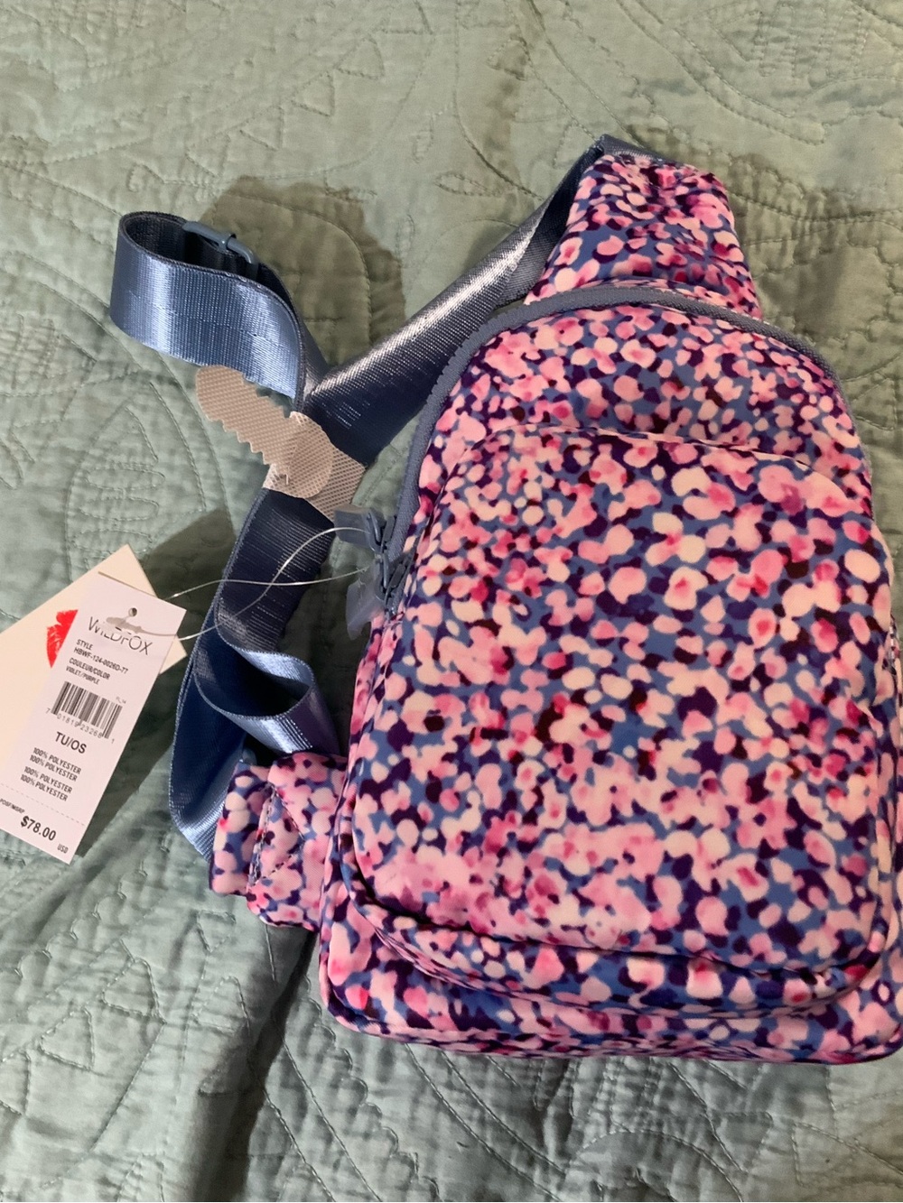 Wild fox Multicolor Pink & Blue Sling Bag